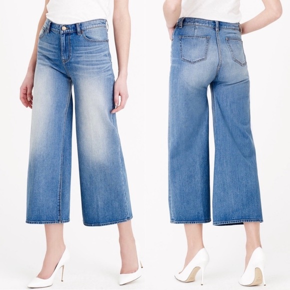 J. Crew Rayner wide leg Trouser Jeans ankle/crop spring/summer retro preppy 28 - Picture 1 of 9